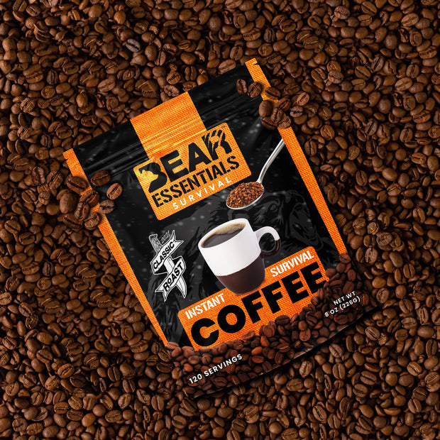 Freeze Dried Instant Survival Coffee Case Pack - 480 Servings - 4 Individual Pouches